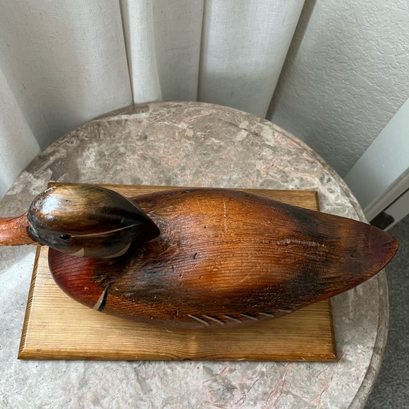Vintage hand carved and painted drake decoy - Picture 5 of 8
